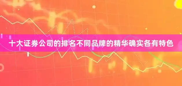 十大证券公司的排名不同品牌的精华确实各有特色